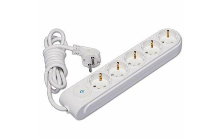 фото - Удлинитель 5х3м с заземл. 16А IP20 с выкл. защ. шторки Makel N5310043