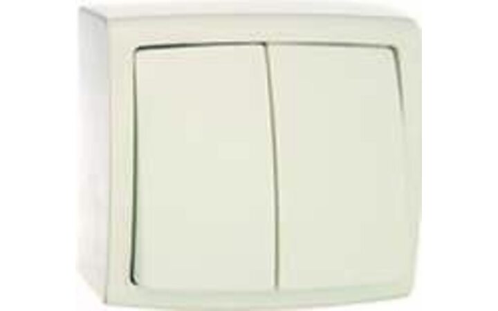 фото - Выключатель 2-кл. ОП Елизавета 6А IP20 А56-032 бел. Кунцево 6402