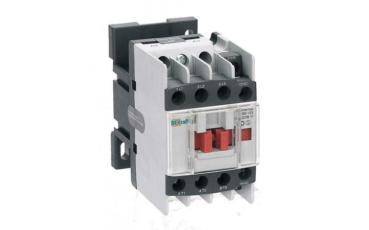 фото - Контактор КМ-103 18А кат. 24В AC 1НО+1НЗ AC-3 DEKraft 22110DEK