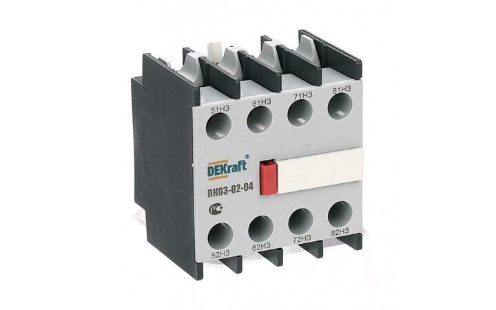 фото - Приставка контактная ПК-03 лицев. доп. контакты 4НЗ DEKraft 24104DEK