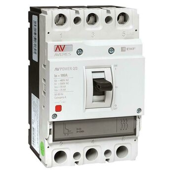 фото - Выключатель автоматический 3п 100А 35кА AV POWER-1/3 TR AVERES EKF mccb-13-100-TR-av