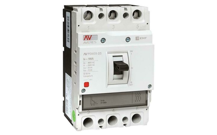 фото - Выключатель автоматический 3п 100А 35кА AV POWER-1/3 TR AVERES EKF mccb-13-100-TR-av