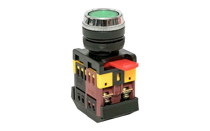 фото - Кнопка ABLFS-22 с подсветкой зел. NO+NC 230В PROxima EKF ablfs-22-g