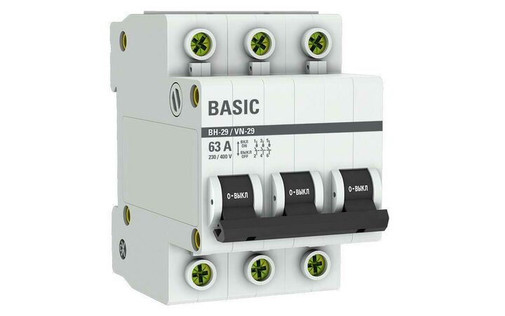 фото - Выключатель нагрузки 3п 63А ВН-29 Basic EKF SL29-3-63-bas