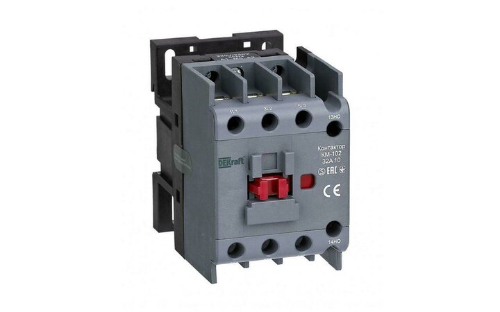 фото - Контактор КМ-102 3п 32А кат. 230В AC 1НО AC-3 AC-4 DEKraft 22005DEK