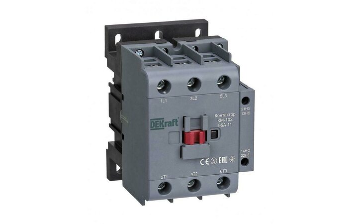 фото - Контактор КМ-102 3п 95А кат. 230В AC 1НО+1НЗ AC-3 AC-4 DEKraft 22010DEK