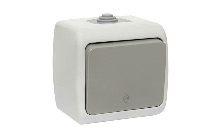 фото - Переключатель проходной 1-кл. ОП Мурманск 10А IP54 сер. EKF EFV10-025-30-54