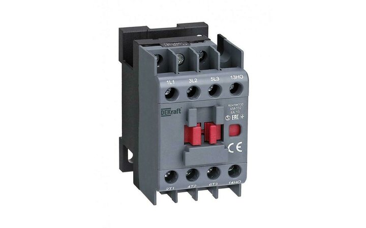 фото - Контактор КМ-102 6А кат. 220В/230В AC 1НО AC-3 AC-4 DEKraft 22061DEK