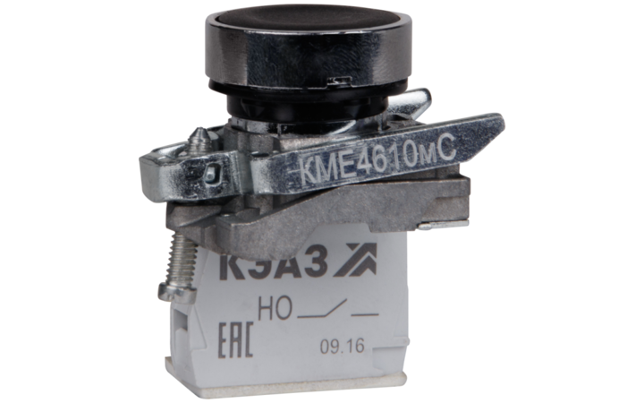 фото - Кнопка КМЕ4501мС-черный-0но+1нз-цилиндр-IP54 КЭАЗ 275181