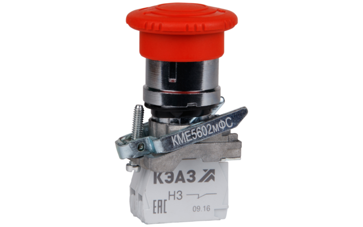 фото - Кнопка грибовидная КМЕ5501мФС 0НО+1НЗ IP54 красн. КЭАЗ 275275