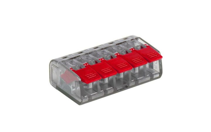 фото - Клемма строительно-монтажная СМК 221-415 5-проводная 0.2-4кв.мм (уп.50шт) PROxima EKF plc-smk-221-415