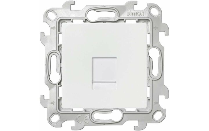 фото - Розетка компьютерная СП Simon 24 RJ45 кат.5E UTP IP20 механизм бел. Simon 2410598-030
