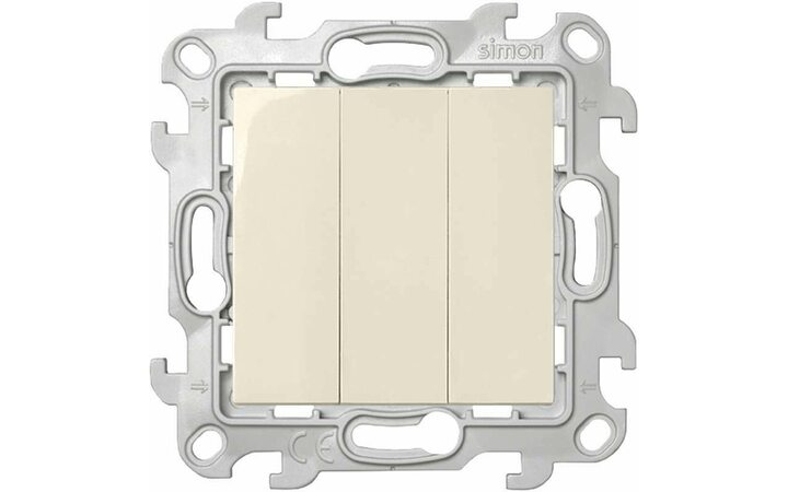 фото - Выключатель 3-кл. 1п 2мод. СП Simon 24 10А IP20 механизм сл. кость Simon 2450391-031