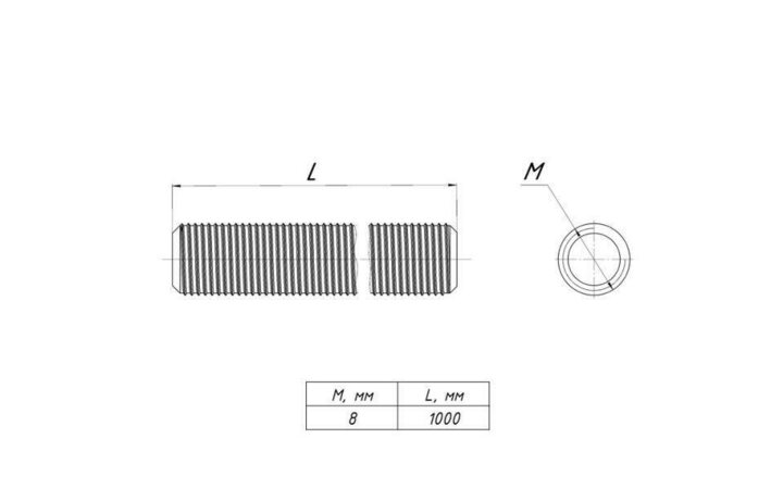 фото - Шпилька М8x1000 EKF shpm8x1000