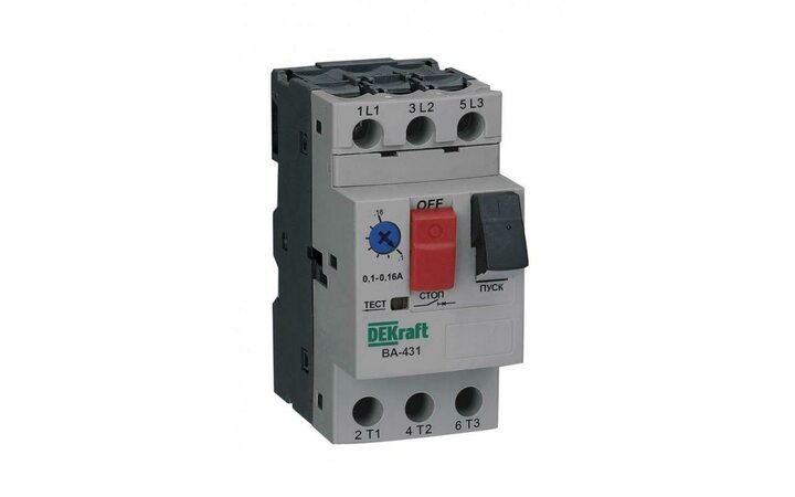 фото - Выключатель автоматический для защиты двигателя 3п 24.0-32.0А 10кА ВА-431 DEKraft 21234DEK