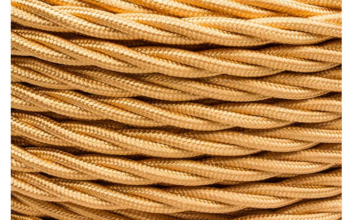 фото - Провод ретро 3х1.5 глянец зол. (уп.50м) Bironi B1-434-079-50