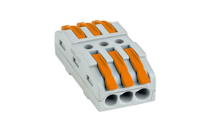 фото - Клемма строительно-монтажная СМК проходная 222-423 3п 0.08-4кв.мм (уп.25шт) PROxima EKF plc-smk-423