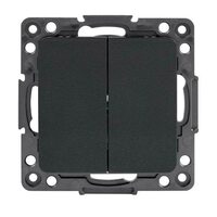 Переключатель проходной 2-кл. Стокгольм 10А винтов. клеммы механизм черн. PROxima EKF EZV10-027-