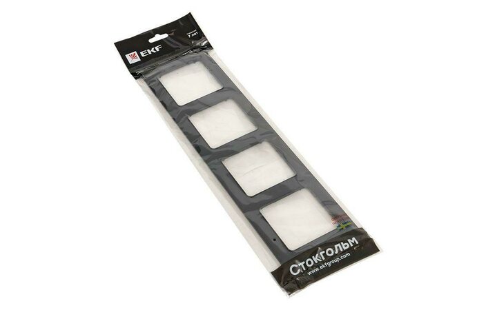 фото - Рамка 4-м Стокгольм черн. PROxima EKF EAM-G-303-30