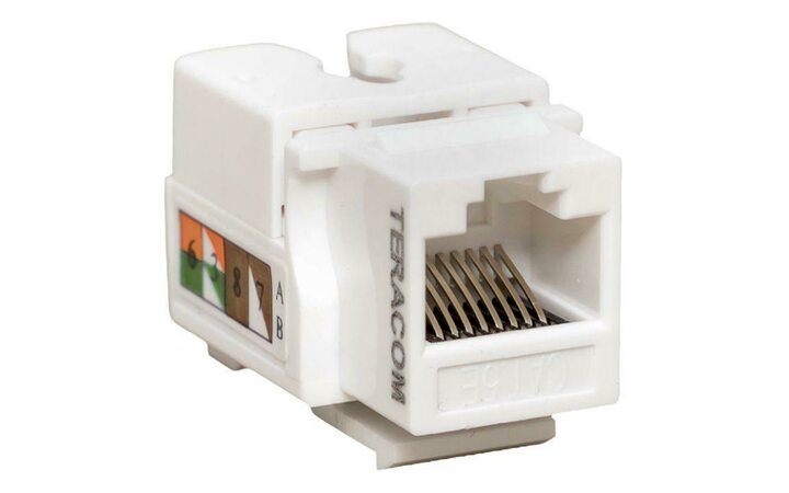 фото - Модуль Keystone кат.5e RJ-45 неэкранированный 110 IDC 90град. бел. TeraLINK PRO EKF TRP-KSTN-90D-5EUTP-WH