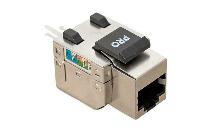 фото - Модуль Keystone розеточный кат.5e RJ-45 экранированный FTP 110 IDC 90град. TeraLINK PRO EKF TRP-KSTN-SOCK-90D-5EFTP