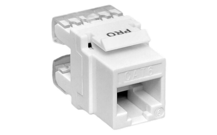 фото - Модуль Keystone кат.6 RJ-45 неэкранированный 110 IDC 180град. бел. TeraLINK PRO EKF TRP-KSTN-180D-6UTP-WH
