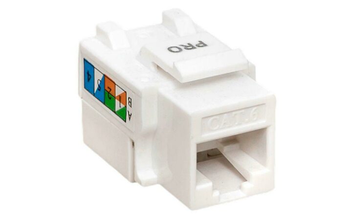 фото - Модуль Keystone кат.6 RJ-45 неэкранированный 110 IDC 90град. бел. TeraLINK PRO EKF TRP-KSTN-90D-6UTP-WH
