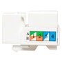 фото - Модуль Keystone кат.6 RJ-45 неэкранированный 110 IDC 90град. бел. TeraLINK PRO EKF TRP-KSTN-90D-6UTP-WH