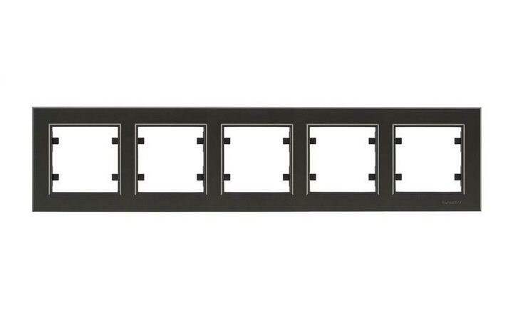 фото - Рамка 5-м Karea горизонт. дым. металлик Makel 56050705