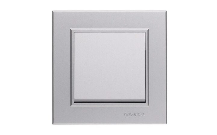фото - Выключатель 1-кл. СП Karea 10А IP20 сереб. Makel 56065001