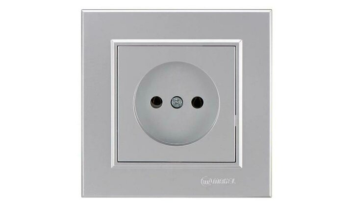фото - Розетка 1-м СП Karea 10А IP20 б/з сереб. Makel 56065022