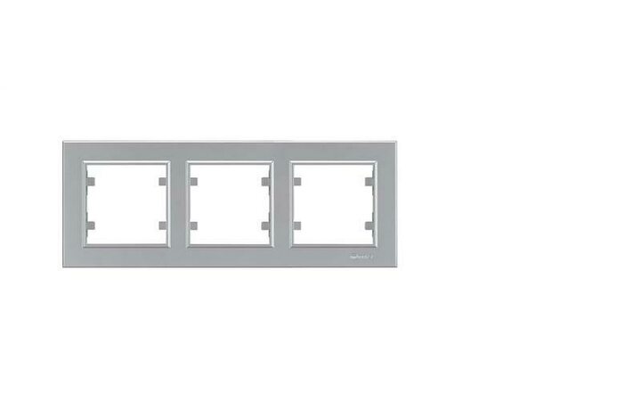 фото - Рамка 3-м Karea горизонт. сереб. Makel 56065703