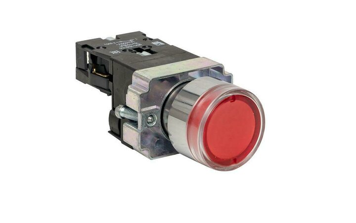 фото - Кнопка BA42 с подстветкой 230В красн. NC PROxima EKF xb2-bw42-230