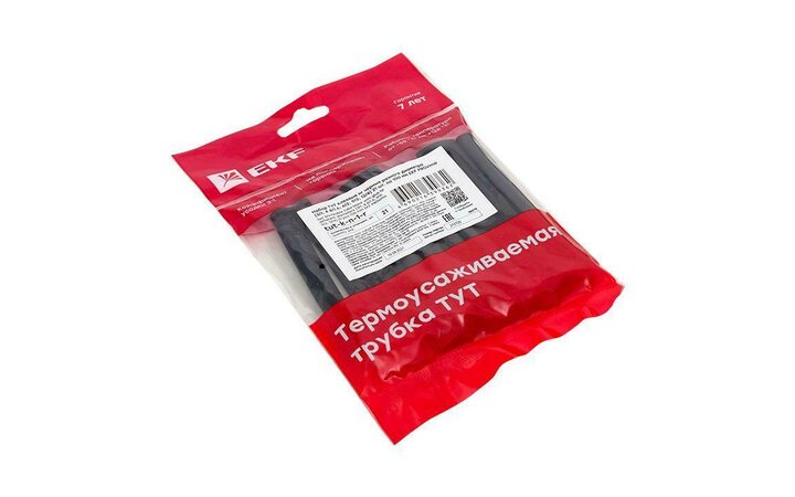 фото - Набор трубок термоусадочных ТУТк клеевые нг черн. (3/1, 4.8/1.6, 6/2, 9/3, 12/4) по 100мм PROxima EKF tut-k-n-1-r