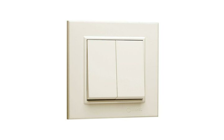 фото - Выключатель 2-кл. СП Karea 10А IP20 крем. Makel 56010003