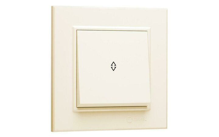фото - Переключатель 1-кл. СП Karea 10А IP20 крем. Makel 56010005