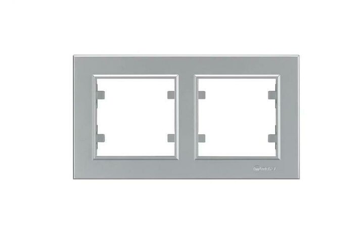 фото - Рамка 2-м Karea горизонт. серебр. Makel 56065702