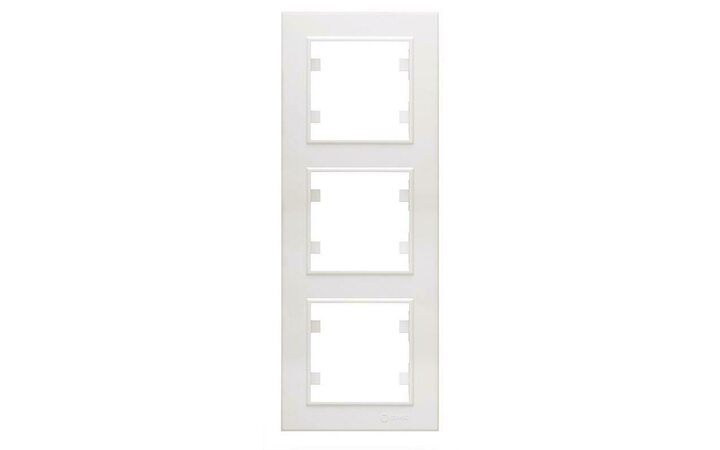 фото - Рамка 3-м Karea вертик. бел. Makel 56001708