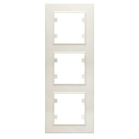 Рамка 3-м Karea вертик. крем. Makel 56010708