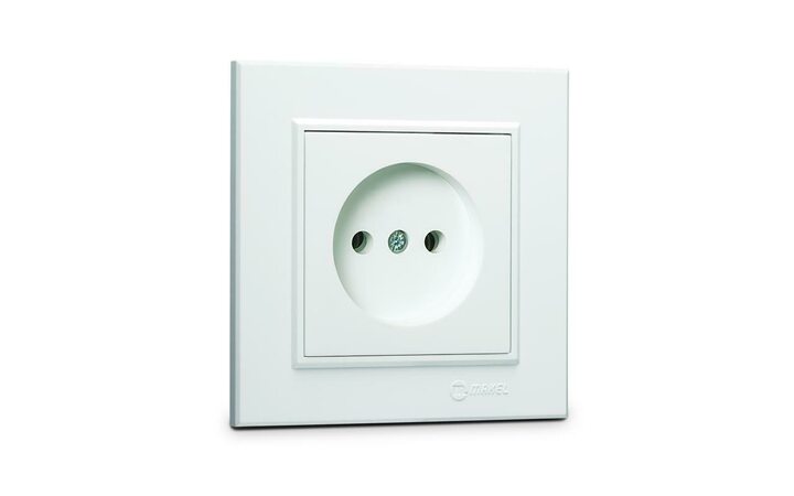 фото - Розетка б/з (Керамика) СП Karea 16А IP20 бел. Makel 56001002