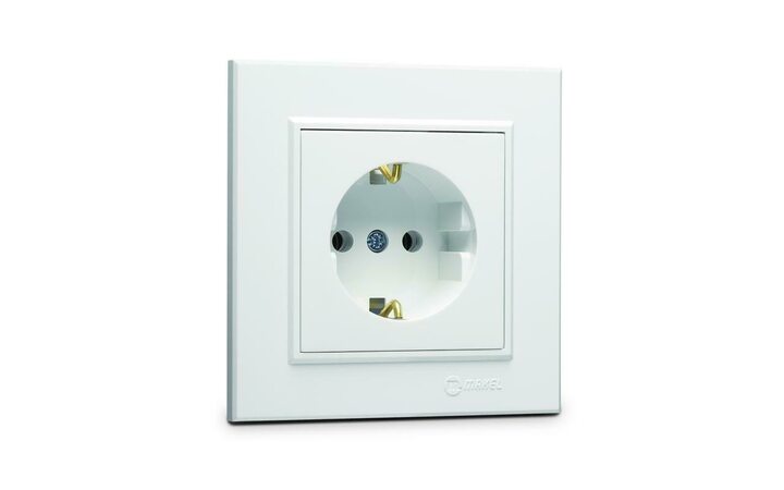 фото - Розетка с/з (Керамика) СП Karea 16А IP20 бел. Makel 56001008