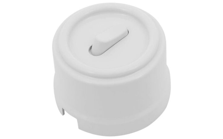 фото - Выключатель 1-кл. ретро ABS-пластик бел. Bironi B1-220-21