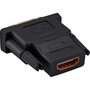 фото - Переходник BURO HDMI-19FDVID-M_ADPT HDMI (f) - DVI-D (m), GOLD, черный
