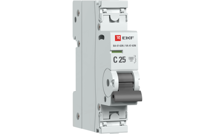 фото - Выключатель автоматический 1п 25А (C) 6кА ВА 47-63N PROxima EKF M636125C