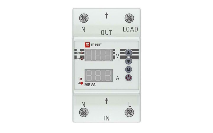 фото - Реле напряжения и тока с дисплеем MRVA 40А PROxima EKF MRVA-40A