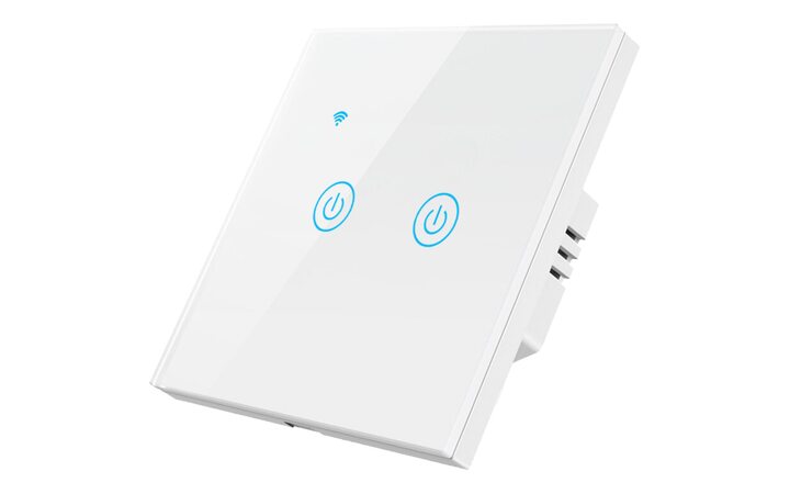 фото - Умный выключатель ROXIMO сенсорный, двухкнопочный, белый SWSEN01-2W