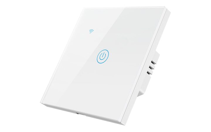 фото - Умный выключатель ROXIMO сенсорный, однокнопочный, белый SWSEN01-1W