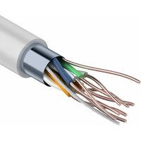 Кабель витая пара F/UTP, CAT 5e, PVC, 4PR, 24AWG, INDOOR, SOLID, серый, 305м, РФ REXANT (01-0143-R)