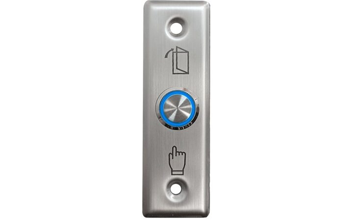 фото - Кнопка Optimus 'Выход' врезная - NO/NC (металл) с подсветкой