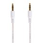 фото - Аудиокабель AUX 3.5 мм гелевый 1 м белый REXANT (18-4083)